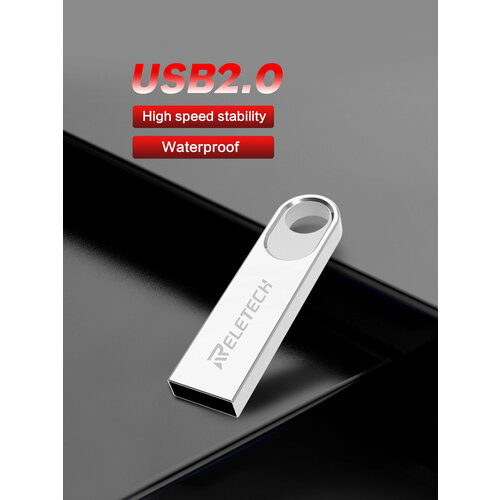 1шт металла USB флэш-накопитель Reletech USB2,0 внешний флэш-накопитель 64GB, серебро, T5