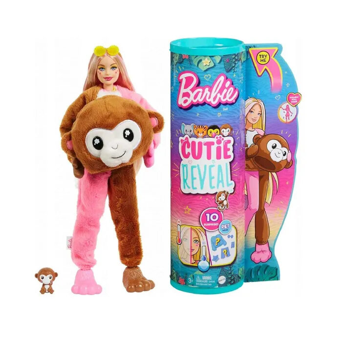 Кукла Барби Barbie Cutie Reveal Doll with Monkey HKP97/HKR01