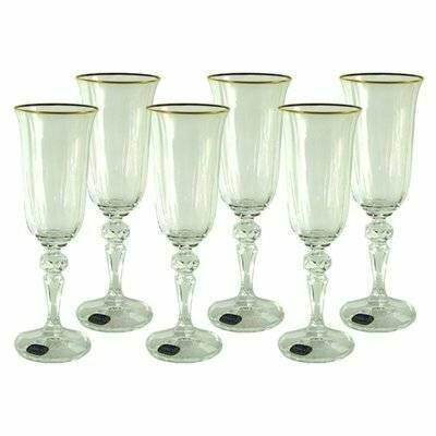Набор бокалов для шампанского 150мл*6шт BOHEMIA christine optic 40707/20733/opt/150