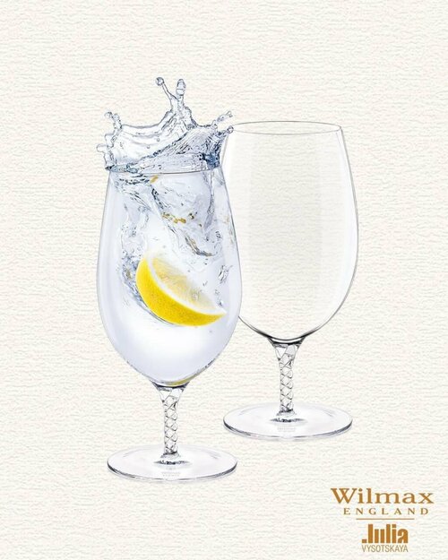 WILMAX 888109-JV/2С Набор бокалов для воды/пива 420мл*2шт цв. уп Julia