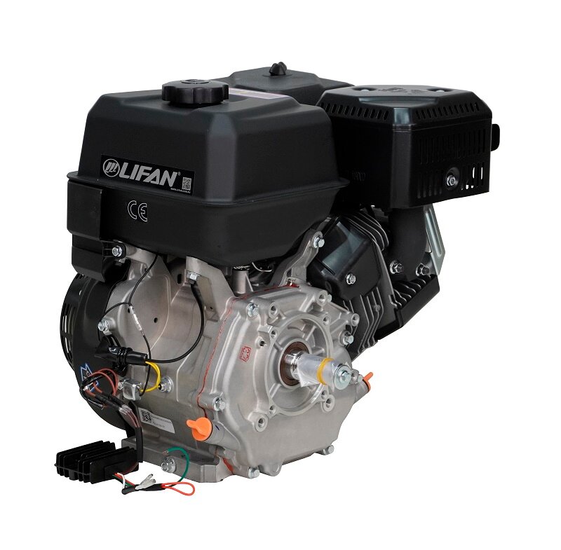 Двигатель бензиновый Lifan KP500 D25 11А (21л с 480 куб вал 25мм ручной старт катушка 11А)
