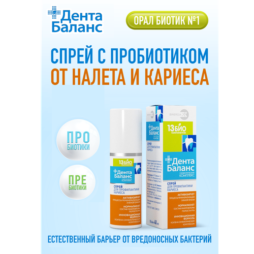 ДентаБаланс спрей 40мл д/полости рта д/профилактики кариеса спрей для полости рта эвкалипт 40мл 1шт