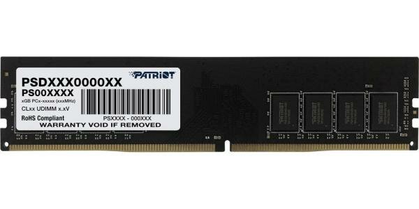 Оперативная память для компьютера 16Gb (1x16Gb) PC4-25600 3200MHz DDR4 DIMM Unbuffered CL22 Patriot Signature Line PSD416G320081