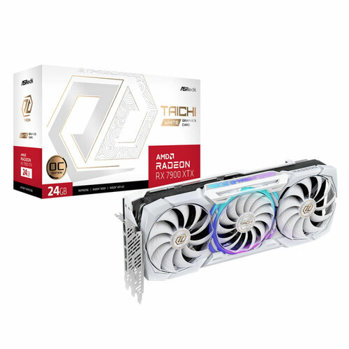 ASRock RX7900XTX Taichi White 24GB OC GDDR6 384-Bit DPx3 HDMI 3FAN RTL RX7900XTX TCW 24GO 162470₽