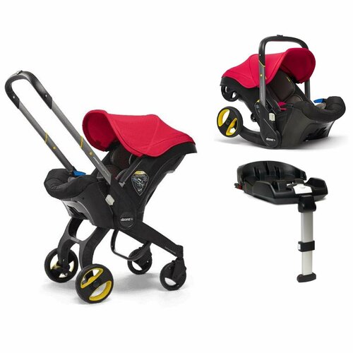 Автокресло-переноска группа Doona + Isofix, Flame Red