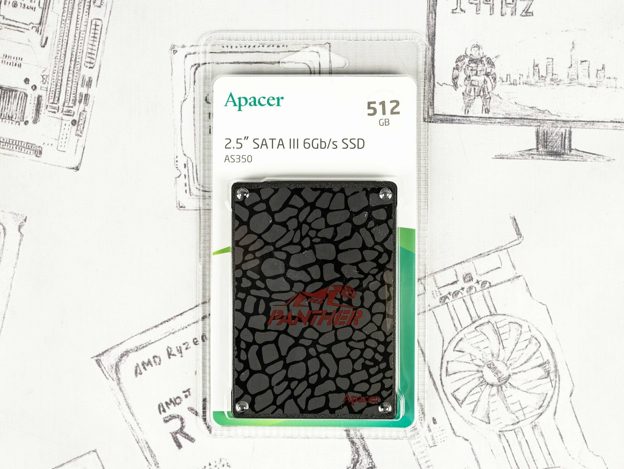 Накопитель SSD 2.5'' Apacer Panther AS350 ver. 2.0, SATA III, 3D TLC, 512 ГБ - фото №19