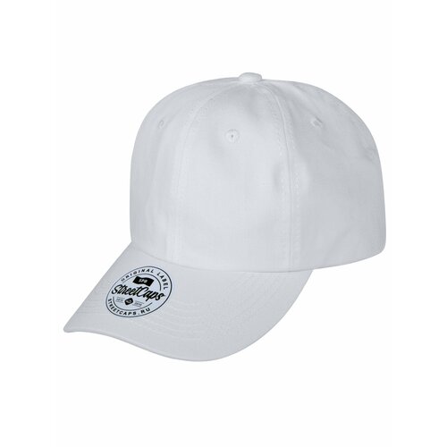 фото Бейсболка street caps бейсболка классическая / street caps / 305-6-1-001 мягкая хлопковая кепка с низким профилем, размер one size, белый