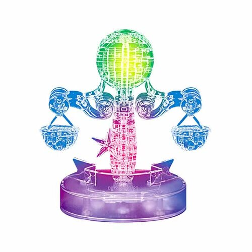 3d crystal puzzle череп со светом 9056a 9045A Пазл 3D Crystal Гороскоп Весы со светом