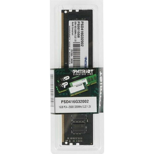Оперативная память Patriot Memory Signature DDR4 3200 МГц 1x16 ГБ PSD416G32002 3523₽