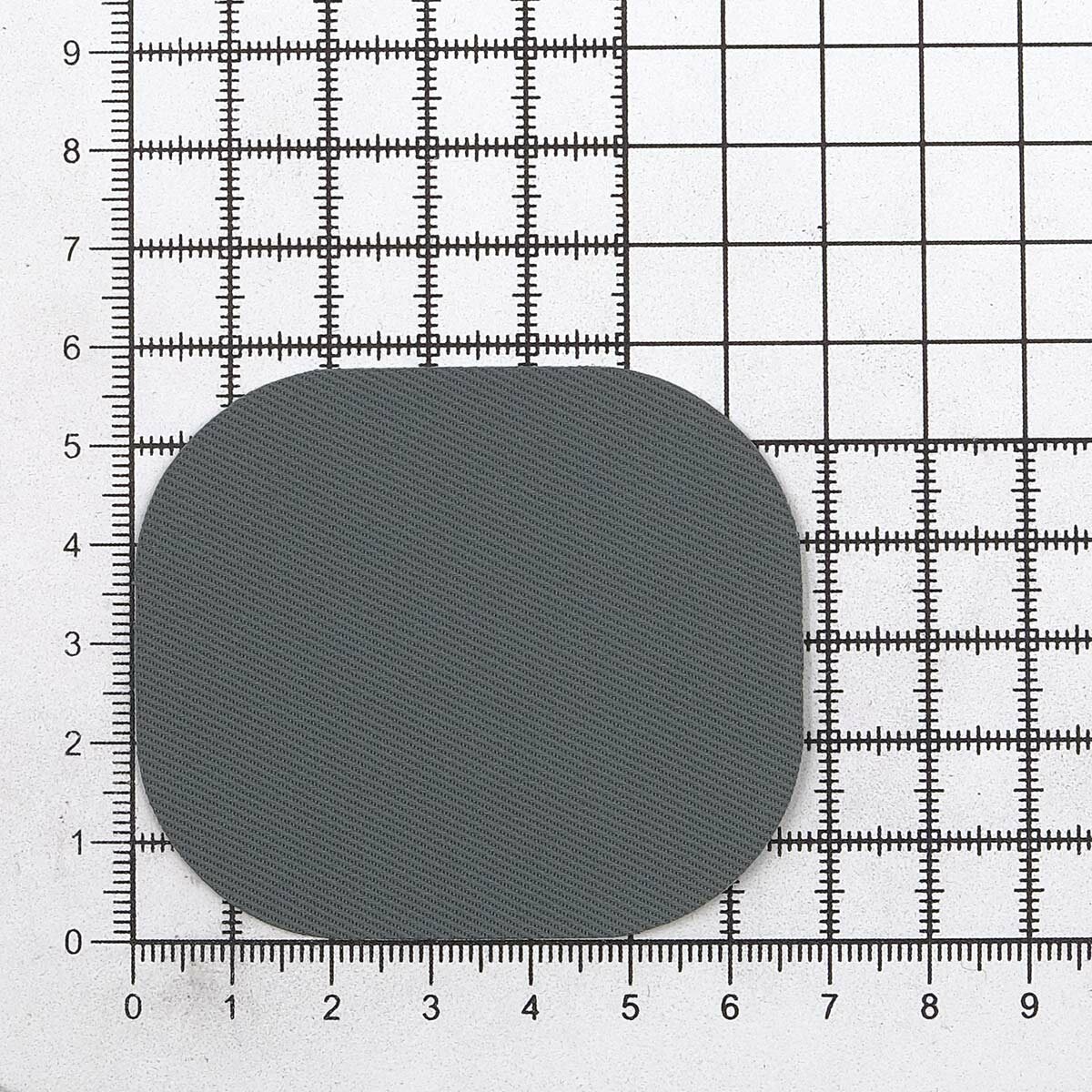 Термоаппликация на одежду, ткань, 57х67мм (серый), 10 шт, AZ01 — фото 1