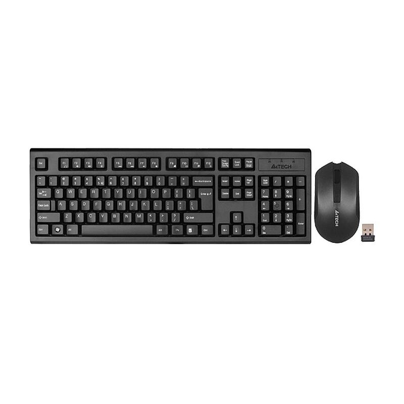 Набор клавиатура+мышь A4Tech 3000NS клав: чер мышь: чер/USB/WLS/Multimedia