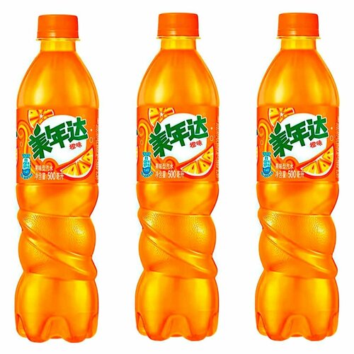 Газированный напиток Mirinda Orange со вкусом апельсина (Китай), 500 мл (3 шт)