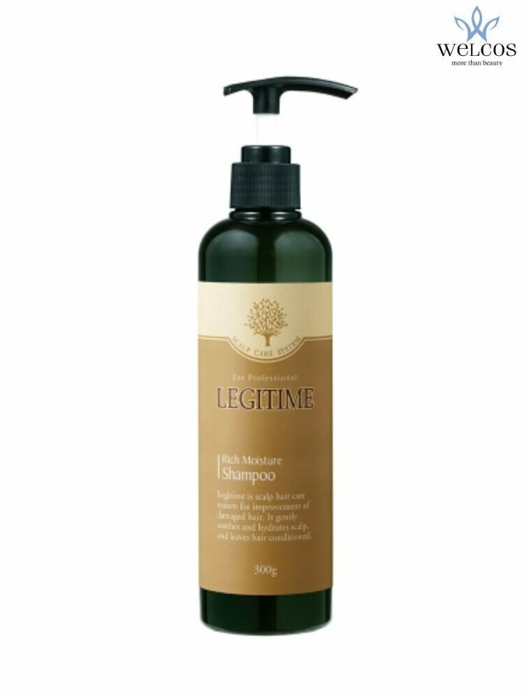 Welcos Шампунь от перхоти увлажняющий mugens legitime rich moisture shampoo, 300 гр.