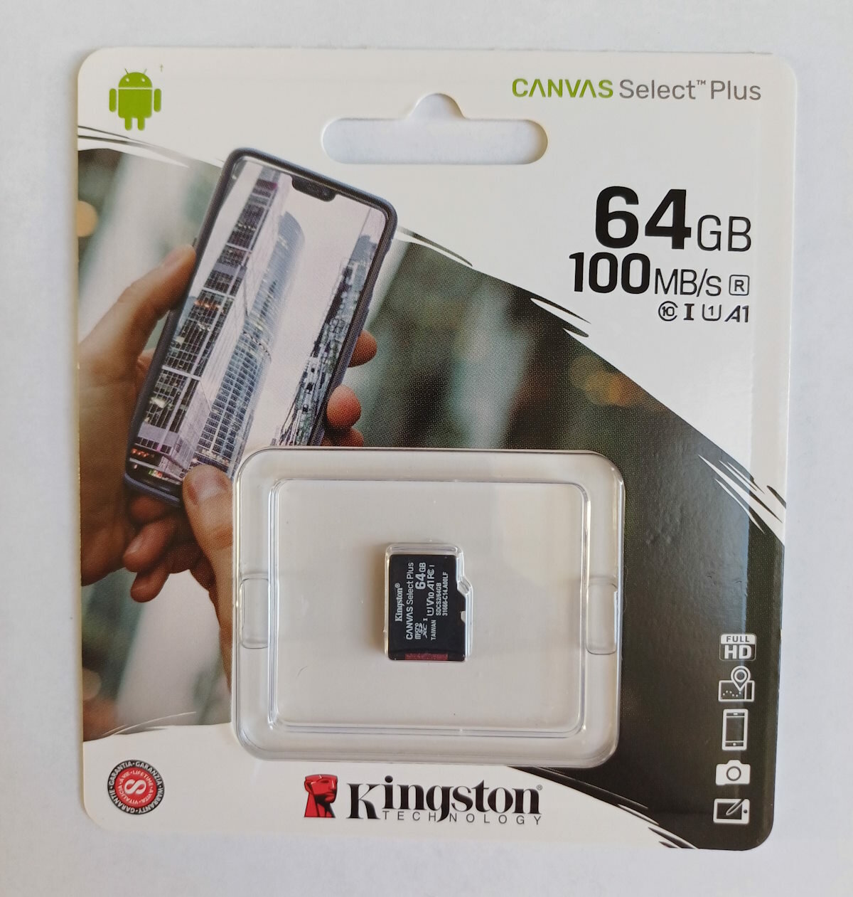 Карта памяти microSDHC UHS-I KINGSTON CanvSelect Plus 64 ГБ, 100 МБ/с, Class 10, , 1 шт., переходник SD - фото №20