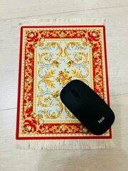 Коврик для мыши "ковёр", компьютерный коврик "бабушкин ковёр" (27x18 см) , оранжевый