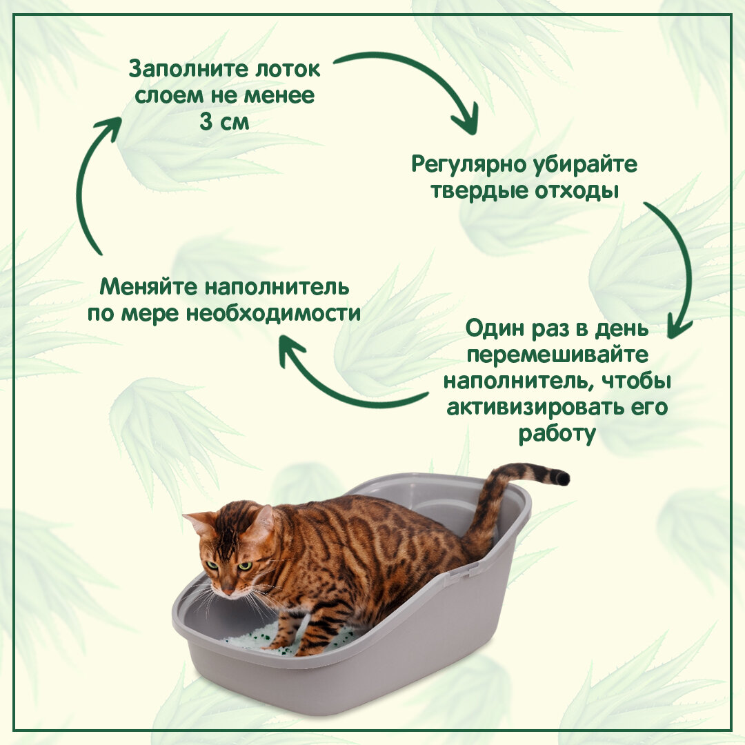 Наполнитель для кошачьих туалетов HOMECAT силикагелевый с ароматом Алоэ Вера 7,6 л