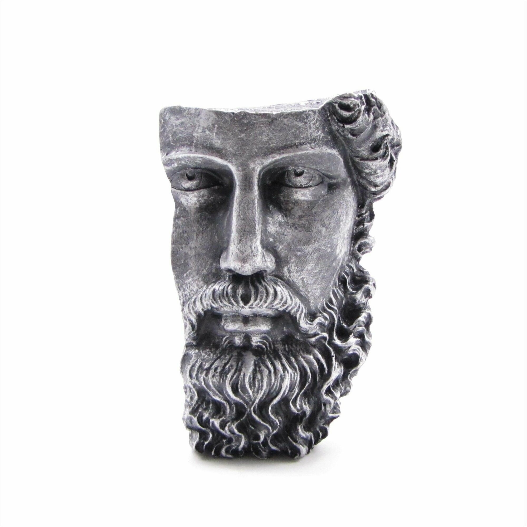 Зевс - бог грома и молний, статуэтка, 15 см, патина "Серебро"