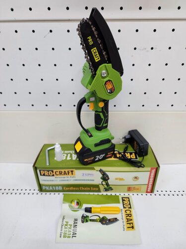 Изображение товара Аккумуляторная мини цепная пила-сучкорез Procraft PKA18B, шина 4", 20 В
