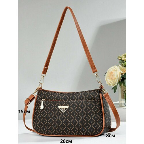 фото Сумка кросс-боди 2023hook, фактура зернистая, коричневый sv-profit