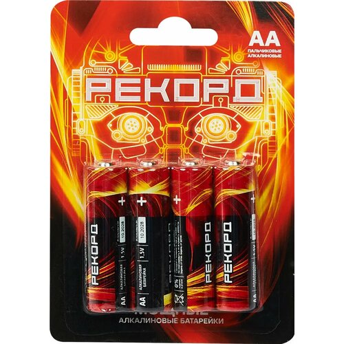 Батарейка Рекорд AA (LR6) алкалиновая 4 шт.