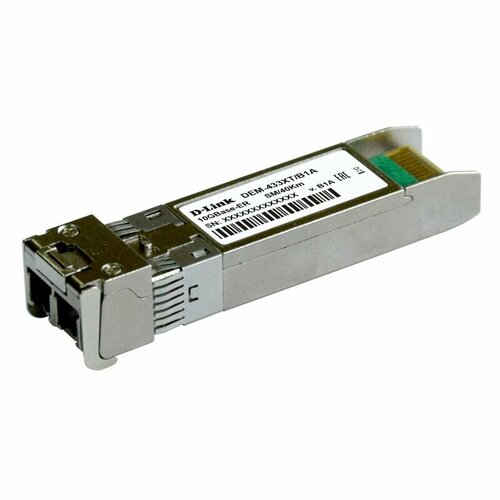 Трансивер D-Link 433XT SFP+ Transceiver, 10GBase-ER, Duplex LC, 1550nm, Single-mode, 40KM трансивер модуль sfp 10gbase er lc sm 1550nm 40km