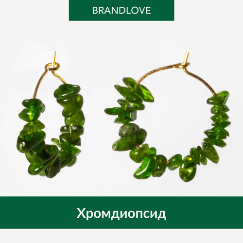 Серьги конго BL Jewelry Dolcezza, апатит, хромдиопсид, гранат, турмалин, хризолит, зеленый