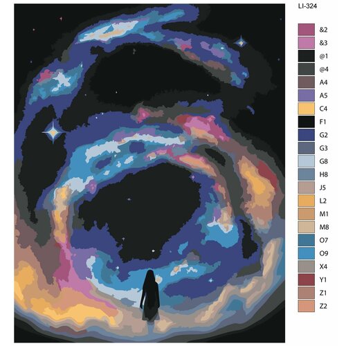 Картина по номерам,Живопись по номерам, 48 x 60, LI-324, душа в космосе
