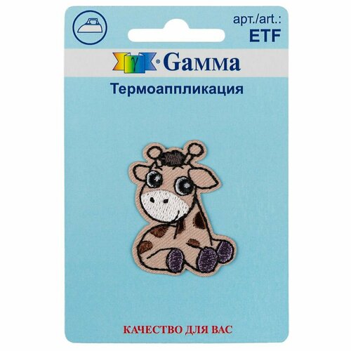 Термоаппликация Gamma ETF 01-249 Жираф 4 х 3 см gamma etf термоаппликация 01 1 шт 01 008 кот 3 2 х 5 4 см