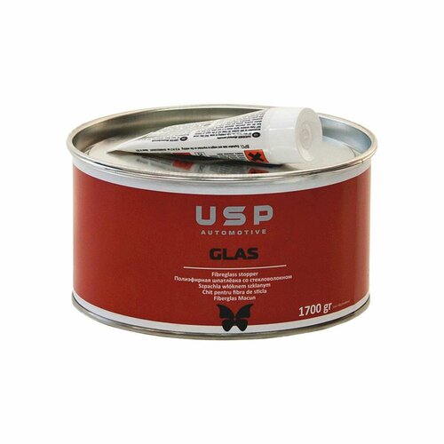 Шпатлевка автомобильная со стекловолокном USP Glas 1,7 кг.