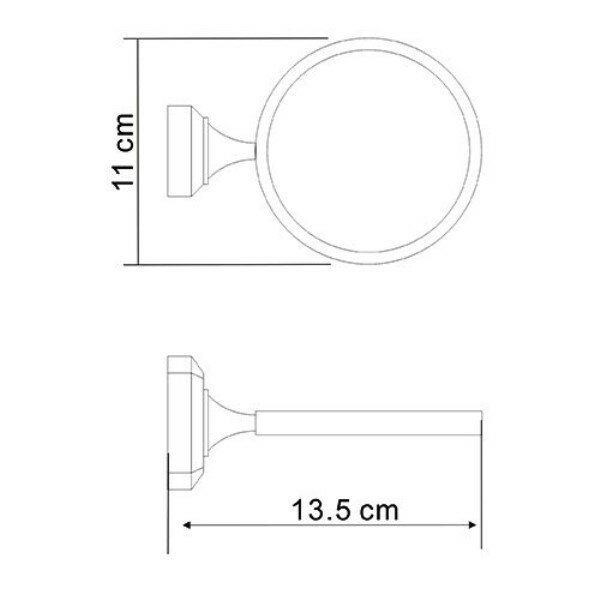 Запасной держатель щетки для унитаза, хром, WasserKRAFT Oder C173