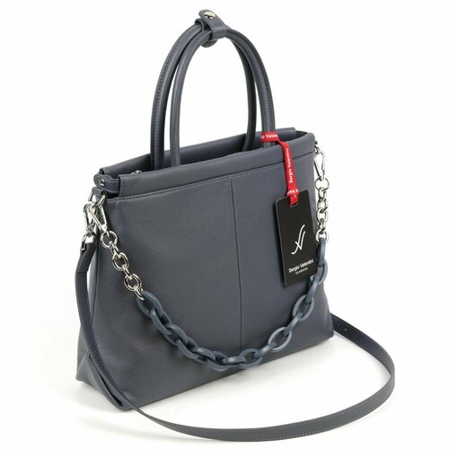 фото Сумка тоут sergio valentini, фактура матовая, серый