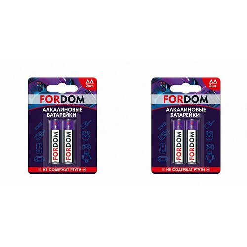 Fordom Алкалиновые батарейки AA/LR6 2 шт, 2уп.