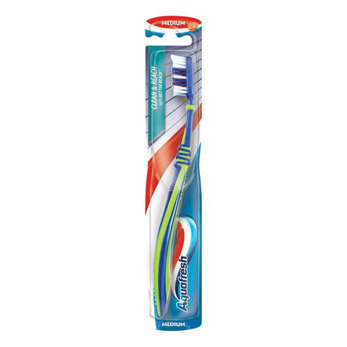 Зубная щетка Aquafresh Clean and Reach средней жесткости