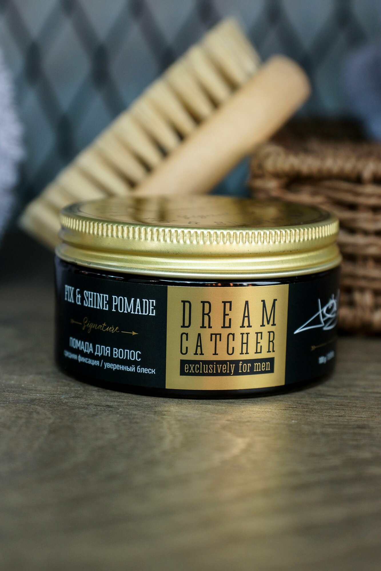 Dream catcher Помада для волос cредняя фиксация уверенный блеск Fix&Shine Pomade, 100 г (Dream catcher, ) - фото №10