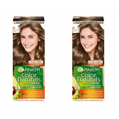 Garnier Краска для волос Color Naturals, тон 6 Лесной орех, 110 мл - 2 шт