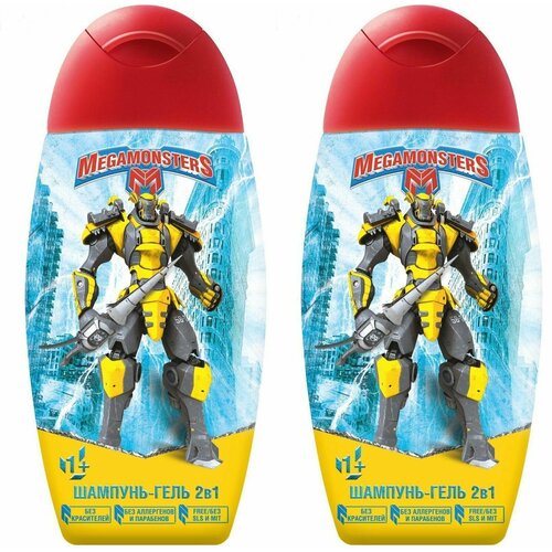 Мегамонстры Шампунь-гель детский 2в1 Megamonsters, 1+, 300 мл, 2 шт