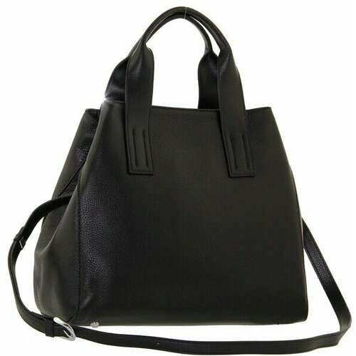 фото Сумка polina & eiterou, фактура зернистая, черный