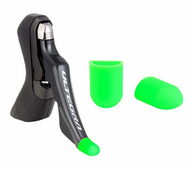 Силиконовые заглушки на ручки тормоза велосипеда, цвет зеленый