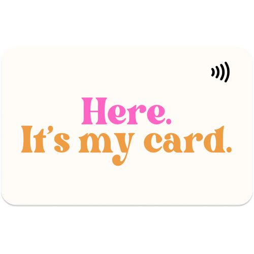 NFC-визитка Here. It's my card.