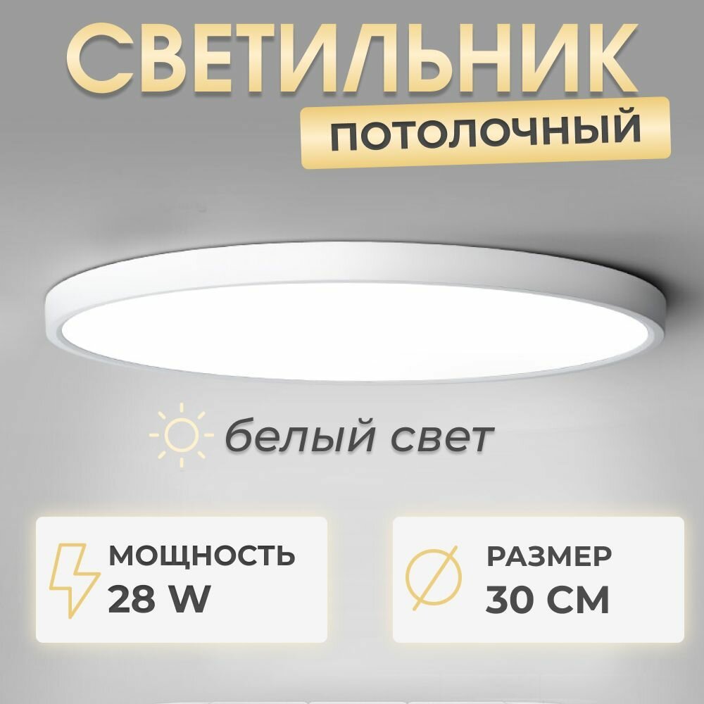 Светильник светодиодный потолочный RG-XD2818 28W 6000К белый - фотография № 1