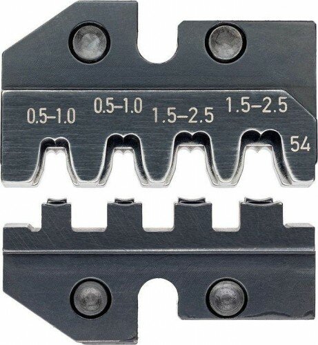Плашка опрессовочная: Junior Power Timer/ контакты типа "розетка" 18.8 мм, 0.5-2.5 мм², 4 гнезда Knipex - фото №1