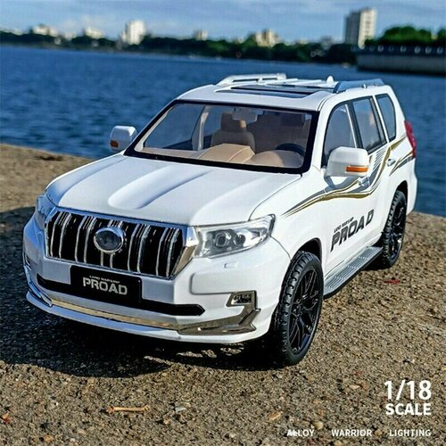 Модель автомобиля 1:18 TOYOTA Prado SUV из сплава, литая металлическая игрушка модель автомобиля bmw x5 suv из металлического сплава модель автомобиля с высоким звуком светильник подсветкой открывающаяся задняя дверь ав