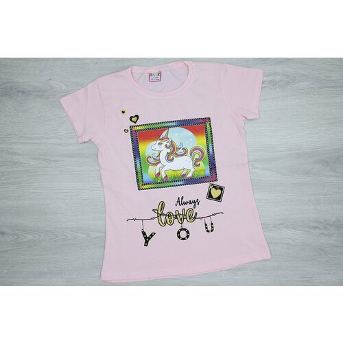 фото Футболка basak, размер 140, розовый