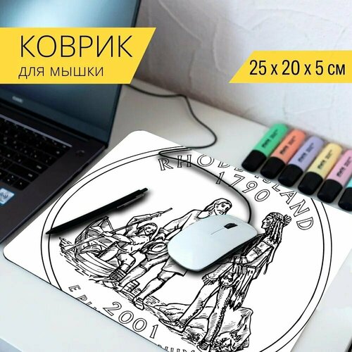 Коврик для мыши с принтом Монеты, деньги, золото 25x20см. коврик для мыши с принтом золото золото деньги бизнес 25x20см