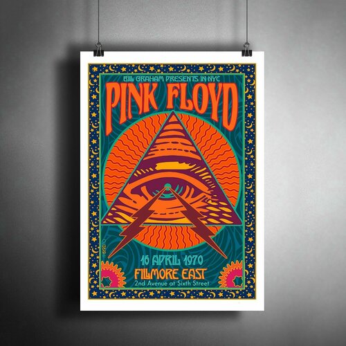 Постер плакат "Музыка: Британская рок-группа Pink Floyd (Пинк Флойд)" / Декор для дома, офиса, комнаты, квартиры, детской A3 (297 x 420 мм)