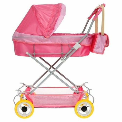Коляска кукольная N 7 цвет розовый с сиреневым 8680₽