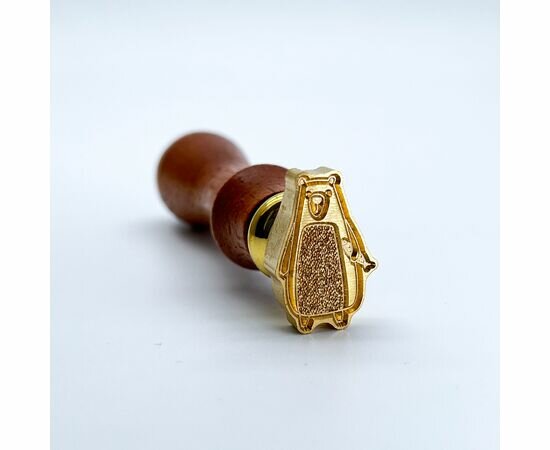 Сургучная печать фигурная Мишка с рыбкой