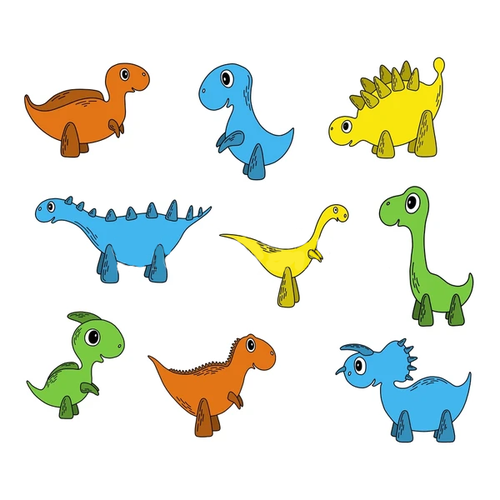 Наклейки стикеры Прикольные динозавры