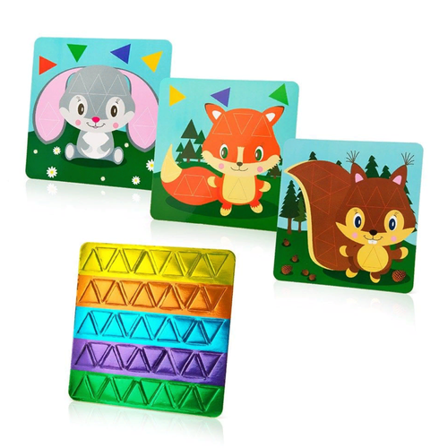 Бумба Удивительная мозаика с фольгированными наклейками Лесные зверюшки (vs-13)