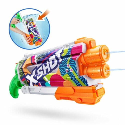 Бластер водный X-Shot Water Скинс памп 11855 бластер водный zuru x shot water fast fill pump action 11855